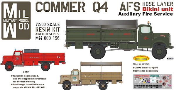 Commer Q4 Auxiliary Fire Service "Bikini Unit" 4 ton Truck (RAF, RSAF etc,)  MM000-156