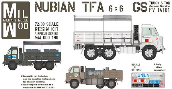 Nubian TFA 6x6 5 ton General Service truck (UN, RAF and Royal Bahrain AF)  MM000-190