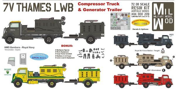 Thames 7V LWB Compressor with Generator Trailer with Figures and equipment  MM000-209