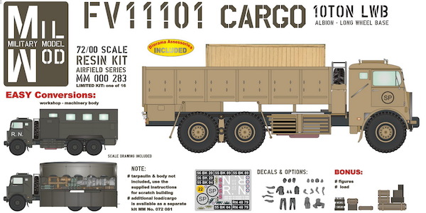 Albion Lorry 10 ton LWB Fv11101  Cargo with figures and load  MM000-283