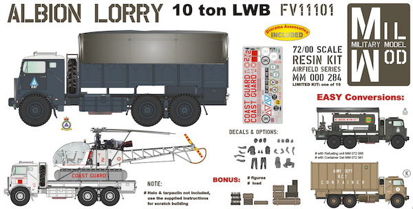 Albion Lorry 10 ton LWB Fv11101  with figures and load  MM000-284