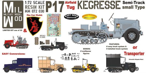 P17 Kegresse Transporter  or Airfield Tug  half track  MM072-030