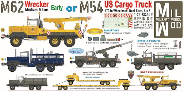 M62 Medium Wrecker early - or M54 Cargo Truck with crane equipment  MM072-126