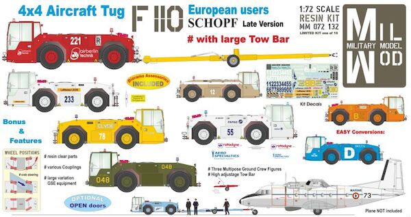 Schopf F110 4x4 Aicraft Tug - Medium Type with Large tow bar & Tug Equipment (Europe)  MM072-132