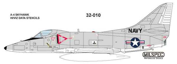 A4 Skyhawk Hi-Viz Data stencils  MILSPEC32-010