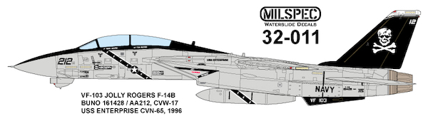 F14B Tomcat (VF103 Jolly Rogers USS Enterprise 1996)  MILSPEC32-011