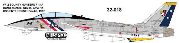F14A Tomcat (VF2 Bounty Hunters USS Enterprise 1977)  MILSPEC32-018
