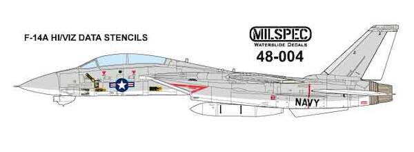 F14 Tomcat Hi-Viz Data and Stencils  MILSPEC48-004