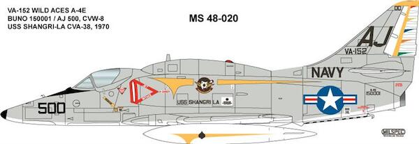 A4E Skyhawk (VA-152 WILD ACES AJ500, CVW-8, USS SHANGRI-LA CVA-38, 1970  MILSPEC48-020