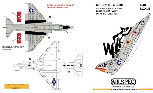 A4M Skyhawk (VMA-311 'Tomcats", MCAS El Toro 1977)  MILSPEC48-030