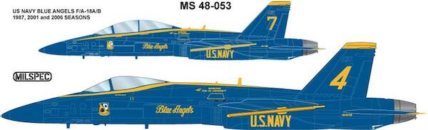 F/A18A/B/C/D Hornet (Blue Angels 1987, 2001 and 2006 season)  MILSPEC48-053