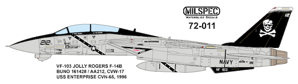 F14B Tomcat (VF103 Jolly Rogers USS Enterprise 1996)  MILSPEC72-011