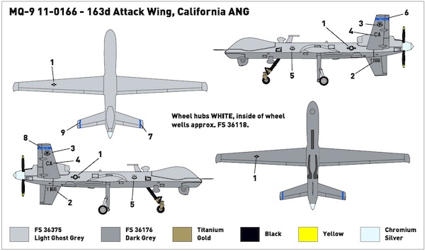 General Atomics MQ9 Reaper Bagged version with 1 kit (USAF)  MINI329