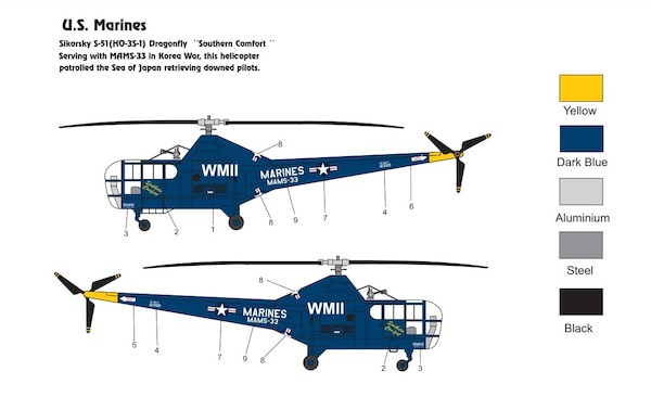 Sikorsky HO-3S-1 Dragonfly (US Marine Corps)  MINI340