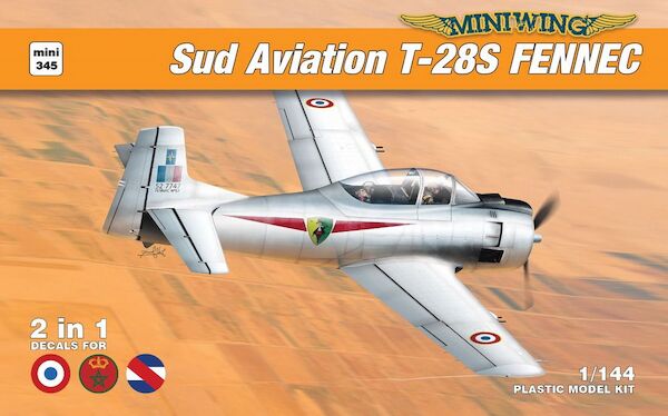Sud Aviation T-28S FENNEC  (2 kits)  MINI345