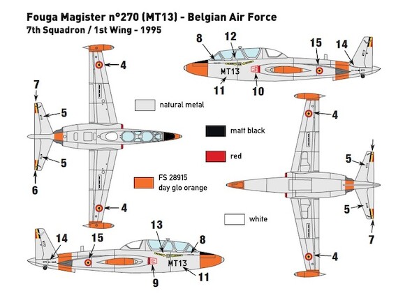 Fouga CM170 Magister (Belgian AF)  MINI353