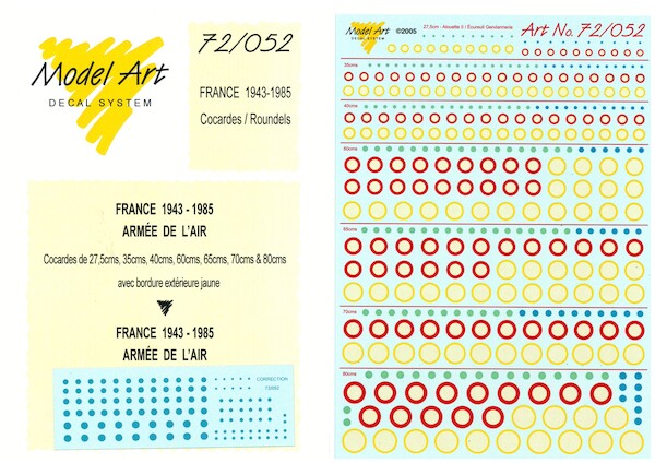 French roundels and aces stripes 1943-1985  MA7252