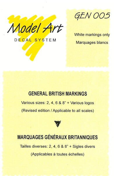 General British Markings (White)  MAGEN005