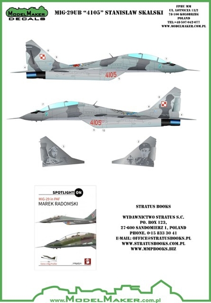 Mikoyan MiG29UB Fulcrum ('4105' "Stanislaw Skalski" Polish AF)  MMD-32055