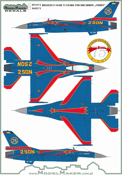Belgian F16 "75 years 2nd Squadron "Comete""  MMD-48171