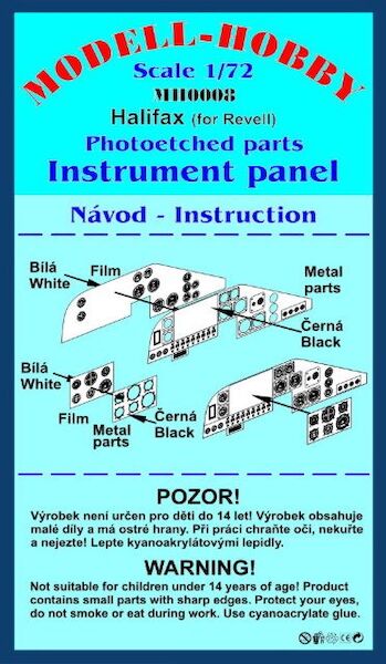 Halifax instrument panel (Revell)  k72908