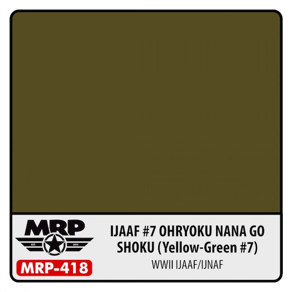 IJAAF #7 Ohryoku Nana Go Shoku (Yellow Green #7)(30ml Bottle)  MRP-418