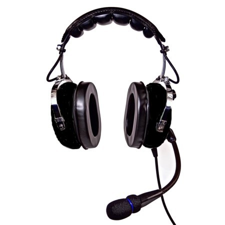 NicePower AN-1000A Passive noise cancelling General Aviation Headset (black)  AN-1000A-BL