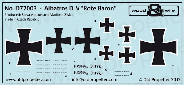 Albatros DV, Manfred von Richthofen, der Rote Baron (3 schemes)  d72007