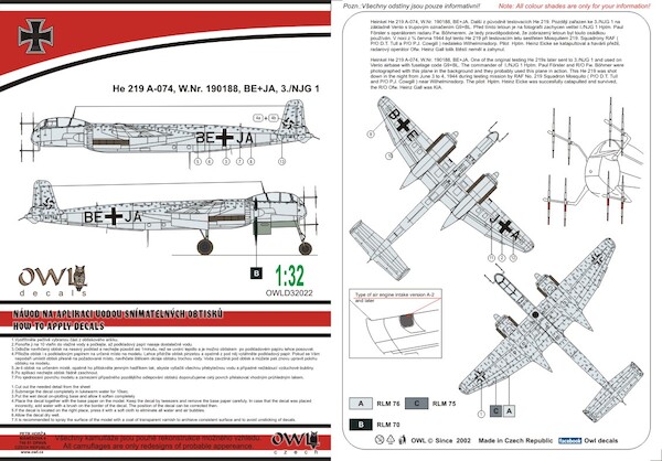 Heinkel He219A-074, (BE+JA)  OWLD32022