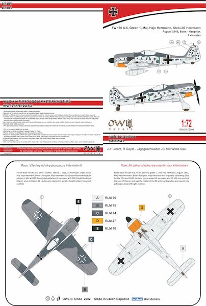 Focke Wulf Fw190A-6 (Green 1 Hajo Herman)  OWLDA48008