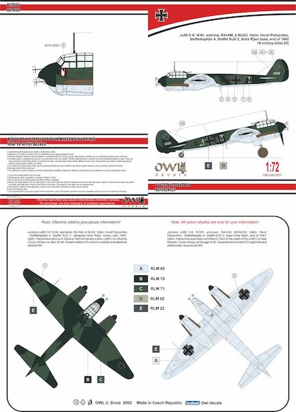 Junkers Ju88C-6 (R4+AM, Horst Patuschka 4/NJG2, Gilze Rijen! 1942)  OWLDA72011