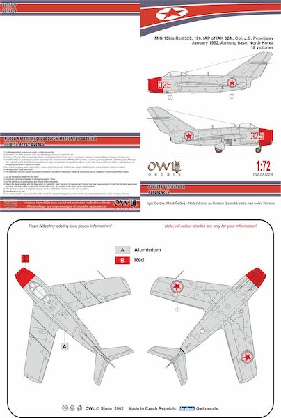 Mikoyan MiG15Bis Red 325 (North Korea)  OWLDA72016