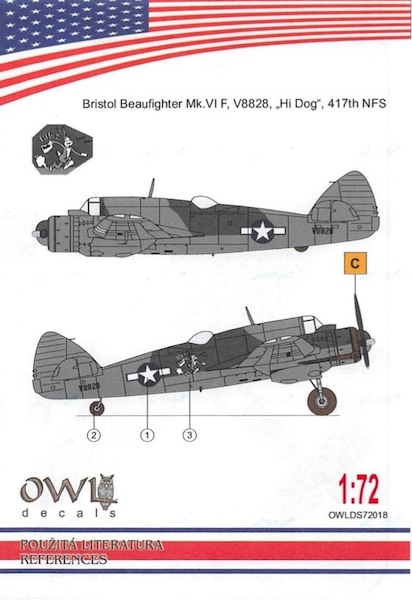 Bristol Beaufighter MKVIF (V8828 Hi Dog 417NFS)  OWLDS72018