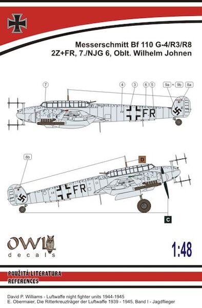 Messerschmitt Me110G4/R3/R8 (W.Johnen)  OWLR72024