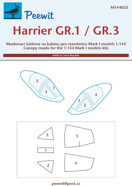 Harrier GR1/GR3/AV8A Canopy Mask (Mark 1)  m144025