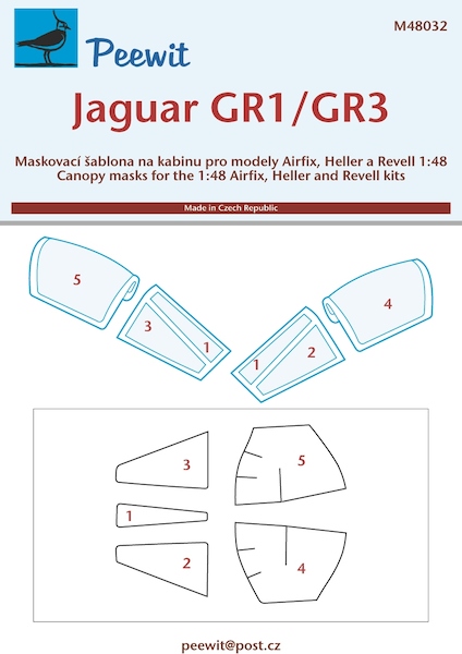Jaguar GR1/GR3 Canopy mask (Heller, Airfix, Revell)  M48032