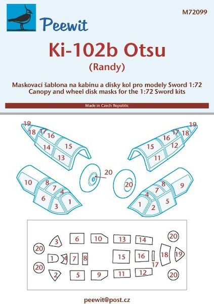 Ki102b Otsu (Randy) Canopy masking (Sword)  M72099