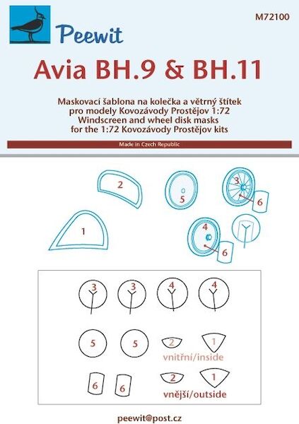 Avia BH9 and BH11 Windscreen and wheel masking (KP)  M72100