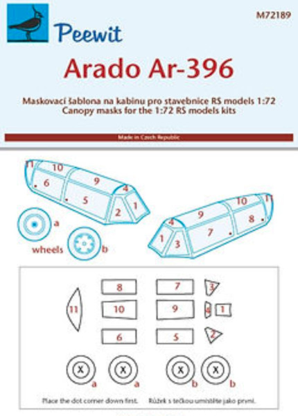 Arado Ar396 / SIPA 10  Canopy masking (RS Models)  M72189