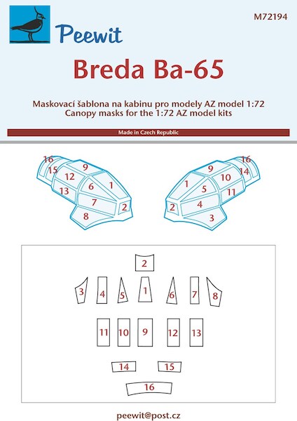 Breda Ba65 Canopy masking (AZ Model)  M72194