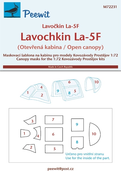 Lavochkin La5F Late Canopy (Open) Mask (KP)  M72231