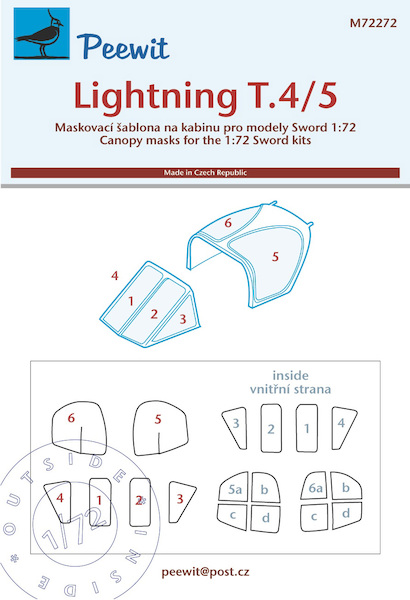 Lightning T4/T5 Canopy mask  (Sword Models)  M72272