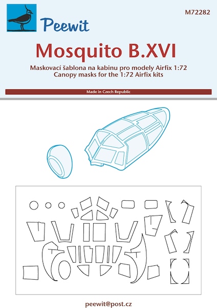 Mosquito B MkXVI  Canopy and nose cone mask (Airfix)  M72282