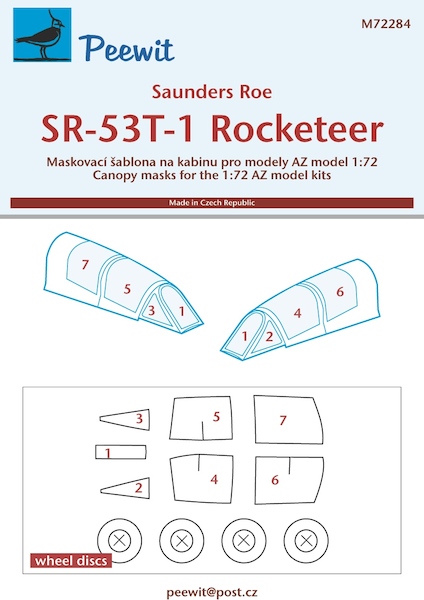 SR53T-1 Rocketeer  Canopy and wheel mask (AZ Models)  M72284