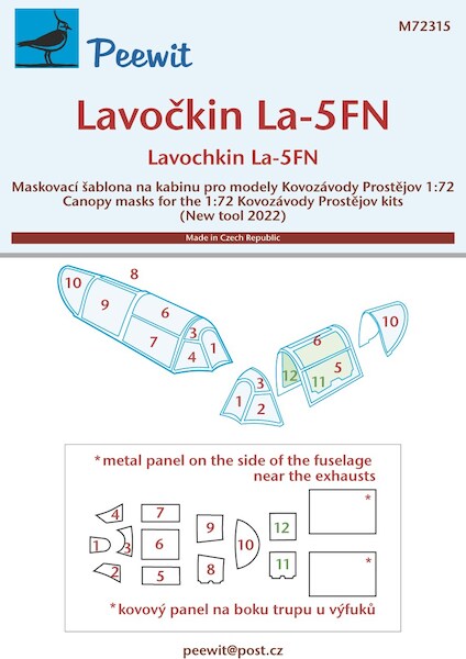 Lavochkin La5FN Canopy masks  (New KP kits)  M72315