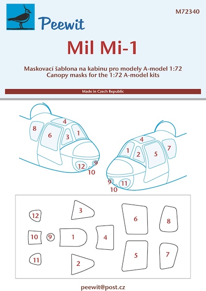 Mil Mi1  Canopy mask (A Model)  M72340