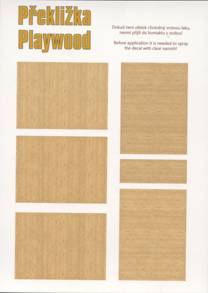 New Plywood imitating decals  (lighter colour)  M74003