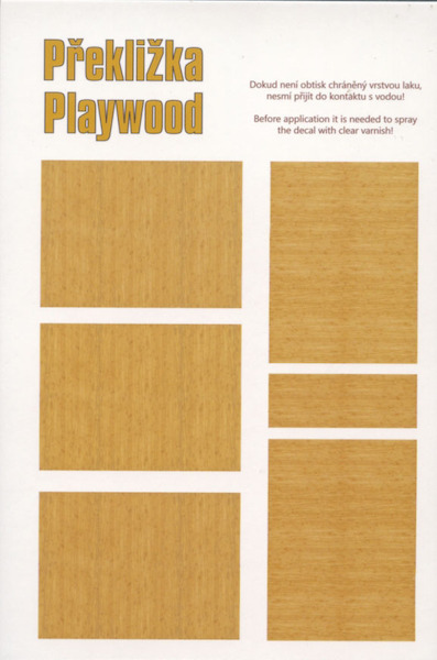 Plywood imitating decals  (darker colour)  M74004