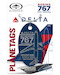 Keychain made of: Boeing 767-332-Delta Airlines N143DA (Blue) 