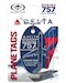 Keychain made of: Boeing 757-200 Delta Air LInes N627DL (blue) 